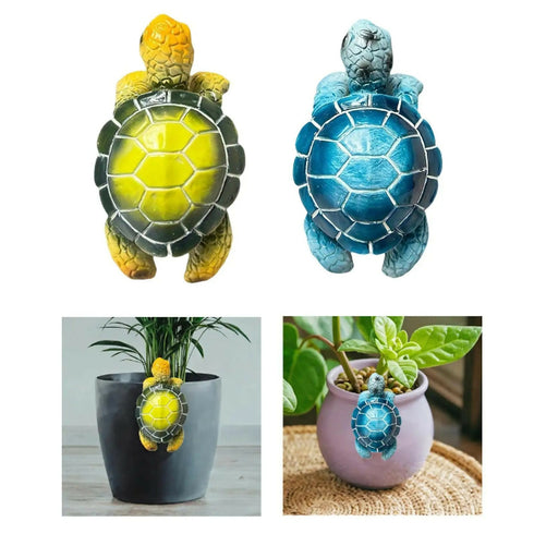 Hanging Planter with Sea Turtle Sculpture for Outdoor Planter Display pack of 4